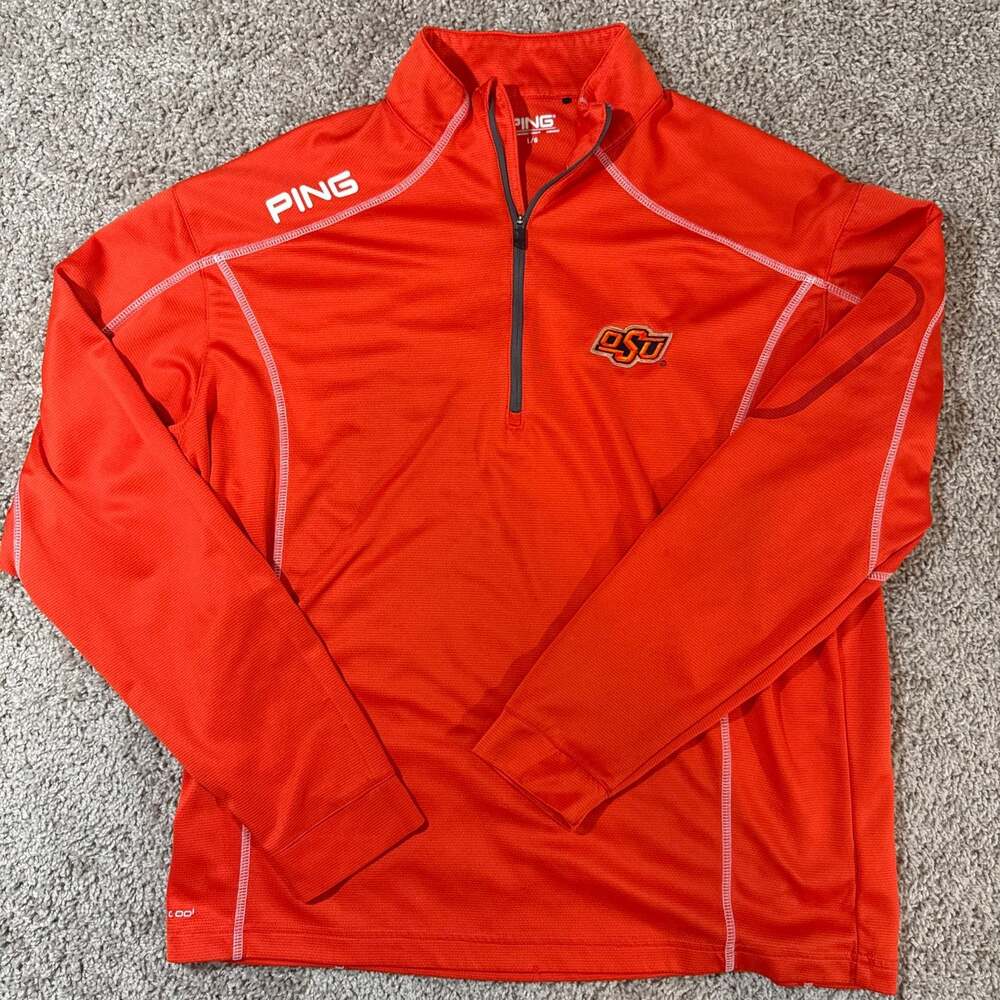 Oklahoma State Cowboys PING‎ Men's Large Performance 1/4 Zip Golf Pullover